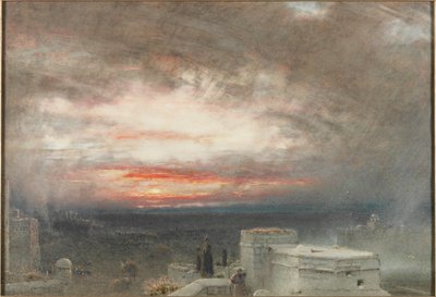 Der Vorhang des Tempels zerriss in zwei Teile von Albert Goodwin